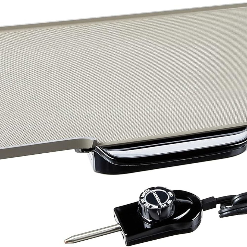 07062-22-Inch Ceramic Removable Handles Electric Griddle, Grey Ceramic